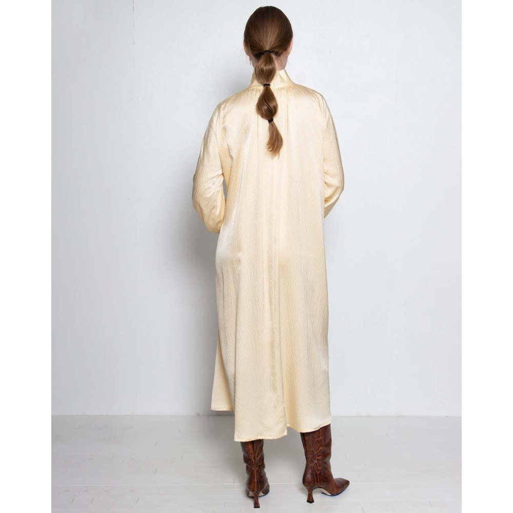 Rachel Comey Hammered Silk Hanley Maxi Dress Cream Adjustable Waist Size 0 BN - Picture 16 of 16